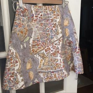 Carven cotton A line mini skirt  FR34